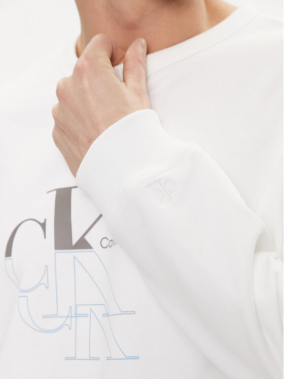 Calvin Klein Jeans Calvin Klein Jeans Μπλούζα Monogram Echo J30J325516 Λευκό Regular Fit