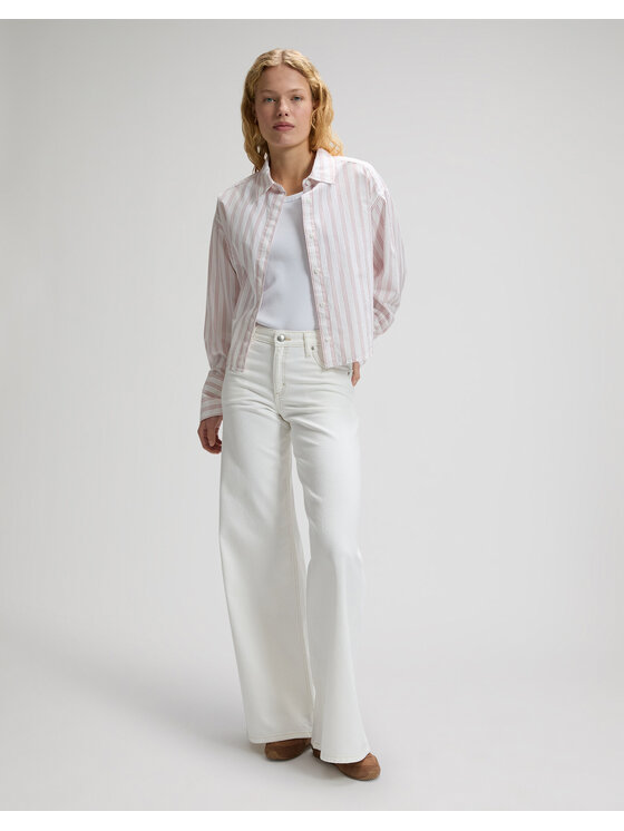 Lee Lee Koszula CUFFED SHIRT Biały Regular Fit