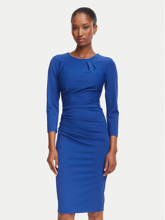 Rinascimento Rochie cocktail CFC0130327003 Albastru Slim Fit