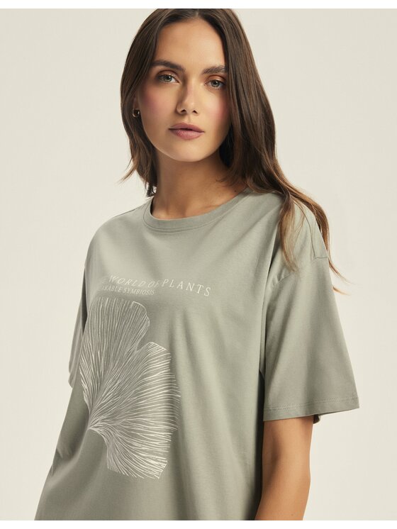 Esotiq Esotiq Koszula nocna 43840 Zielony Regular Fit
