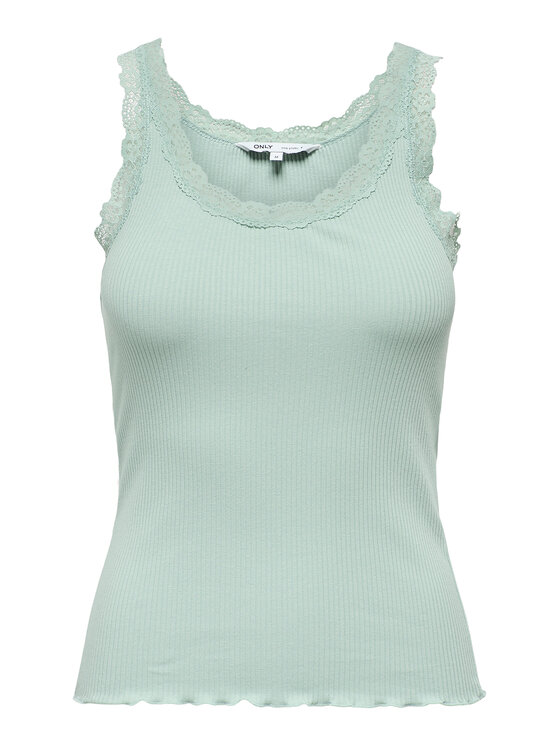 ONLY ONLY Top Sara 15345994 Světle zelená Slim Fit