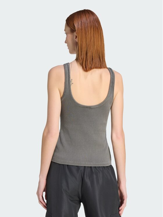 adidas adidas Top essentials linear tank Czarny Slim Fit