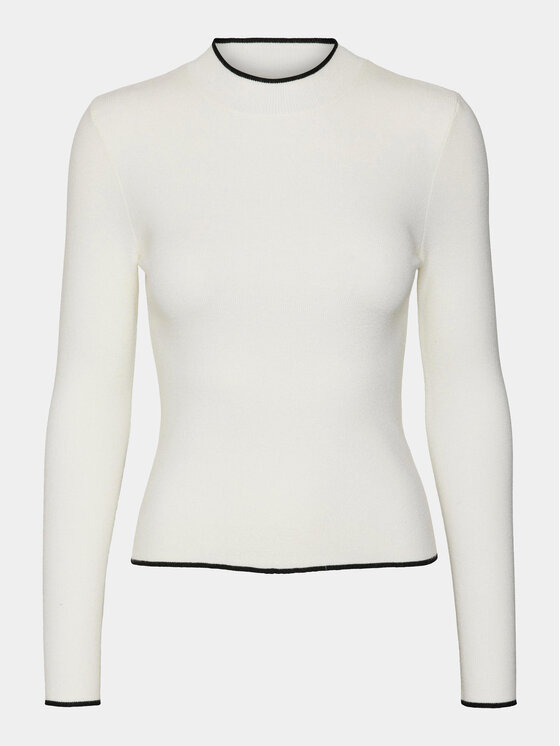 Vero Moda Vero Moda Megztinis Flouncy 10299604 Écru Slim Fit