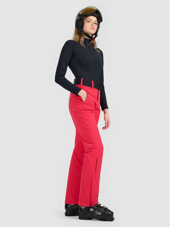 4F 4F Spodnie narciarskie SKI PERFORMANCE Różowy Slim Fit