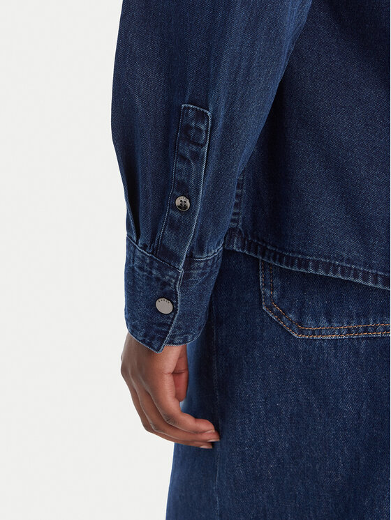 Guess Guess džinsiniai marškiniai W6RH82 D6841 Tamsiai mėlyna Regular Fit