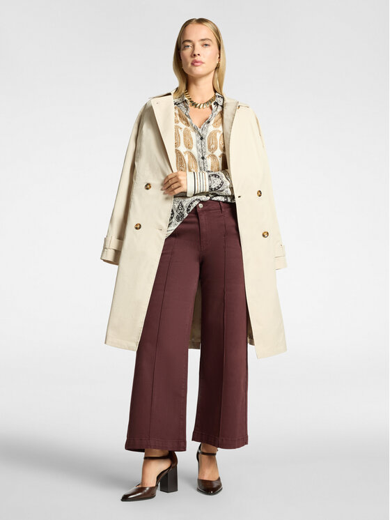 Elena Mirò Elena Mirò Pantaloni di tessuto P701G000438N039 Bordeaux Flare Fit