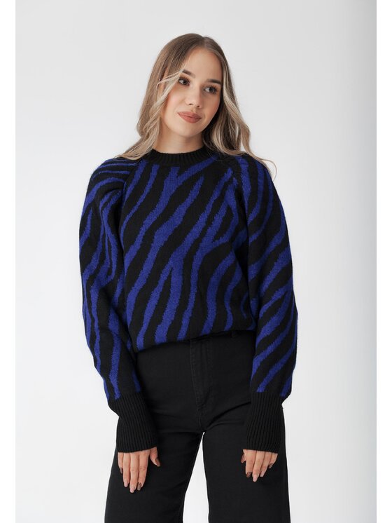 LAURELLA LAURELLA Sweter Laurella 6TU070852 Granatowy Regular Fit