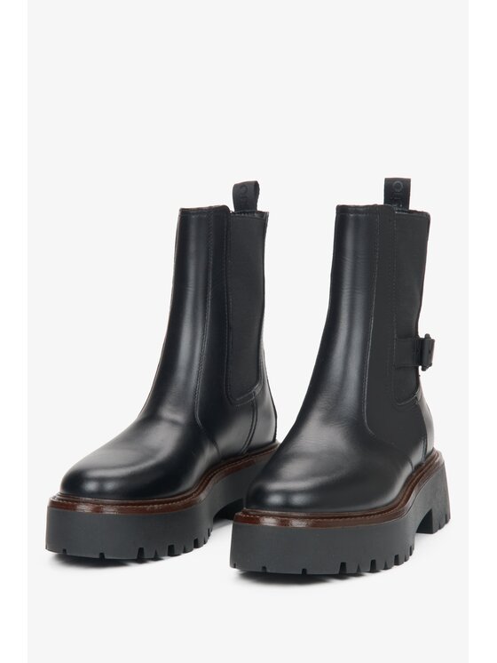 Estro Estro Μποτάκια με λάστιχο ER00116065 Μαύρο