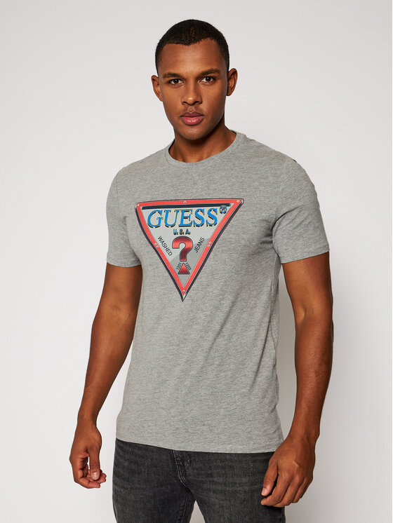Guess T-Shirt M0BI58 J1300 Szary Slim Fit • Modivo.pl