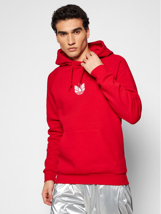 adidas Sweatshirt adicolor 3D Trefoil Graphic GN3554 Rot Regular Fit Modivo