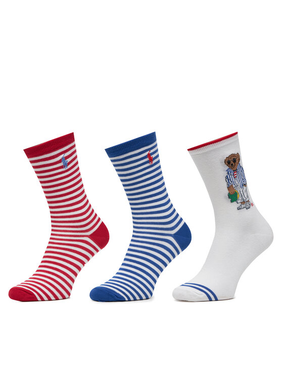 Zestaw 3 par wysokich skarpet damskich Polo Ralph Lauren