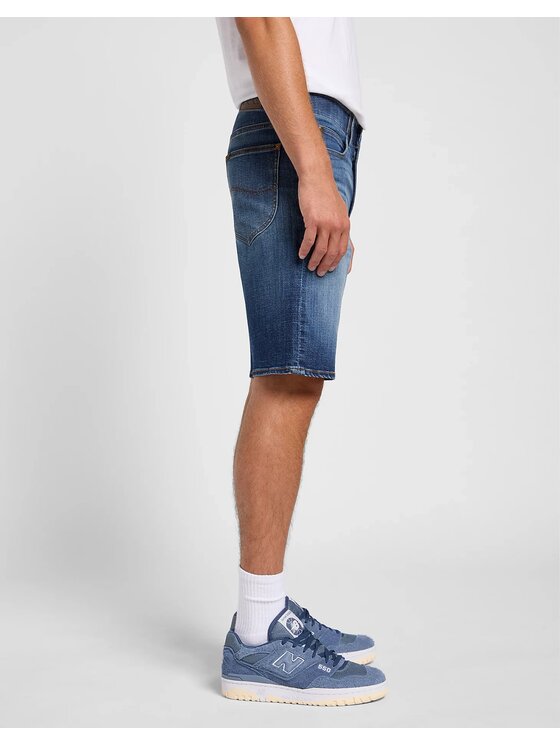 Lee Lee Szorty jeansowe 5 POCKET SHORT Niebieski Regular Fit