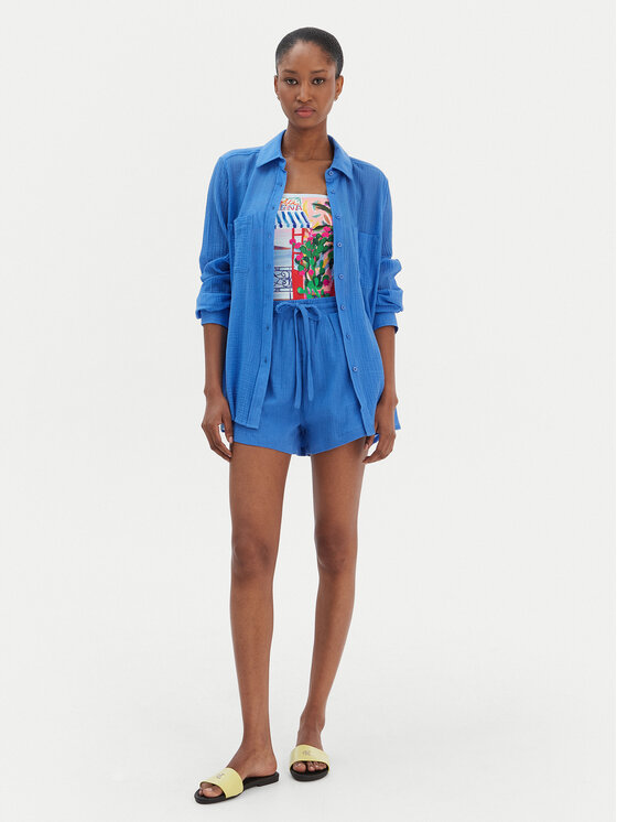 Seafolly Seafolly Koszula Breeze 55428-TO Niebieski Regular Fit