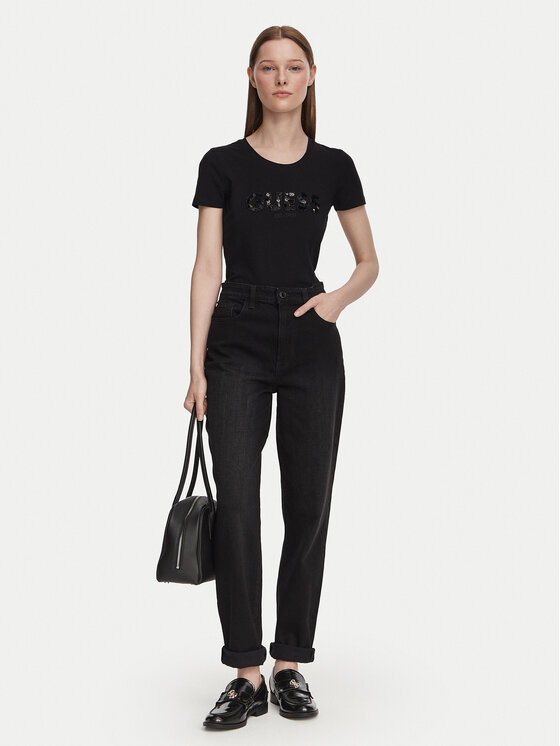 Guess Guess Τζιν W6YA3J D1544 Μαύρο Tapered Leg