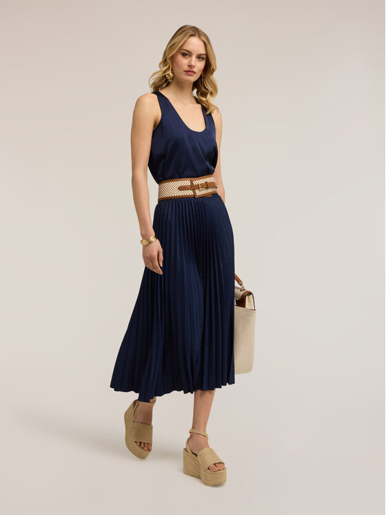 Motivi Motivi Gonna midi 1078Q001267N034 Blu A-Line Fit