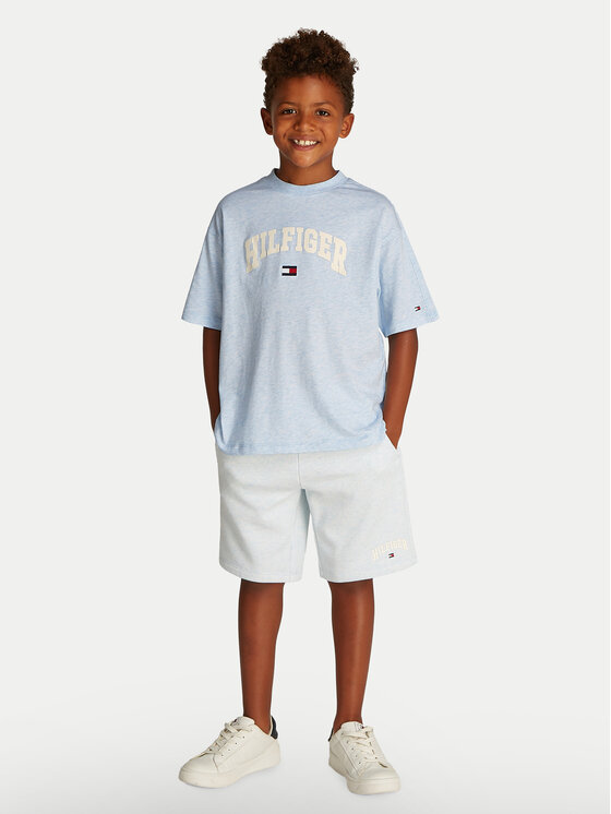 Tommy Hilfiger Tommy Hilfiger Тишърт Varsity KB0KB09533 D Светлосиньо Regular Fit