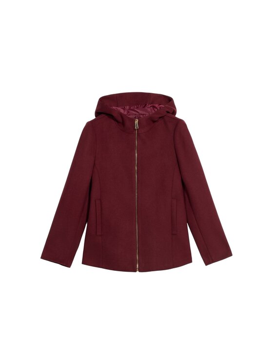 Oltre Oltre Płaszcz 8722R001289N036 Bordowy Baggy Fit