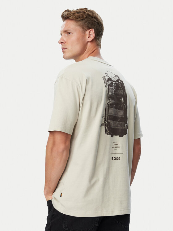 BOSS BOSS Tricou Te Tools 50571290 Bej Regular Fit