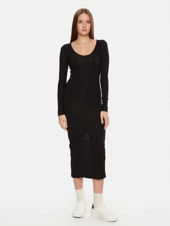 Brave Soul Brave Soul Haljina za svaki dan LDRJ-624HOLLY Crna Regular Fit