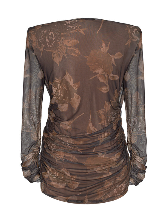 Magda Matyja Magda Matyja Sukienka codzienna OPHELIA DRESS Brązowy Fitted Fit