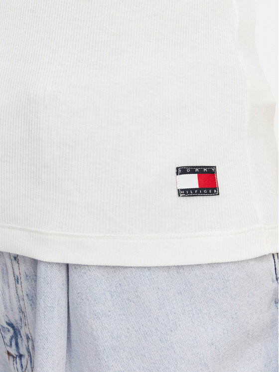 Tommy Hilfiger Tommy Hilfiger Top UW0UW06308 Alb Regular Fit