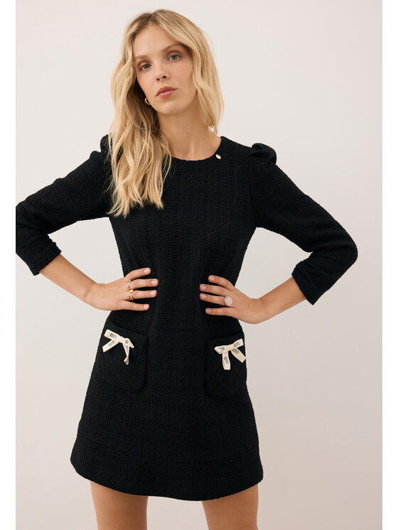 BIZUU BIZUU Sukienka codzienna NOILLY Czarny Standard Fit