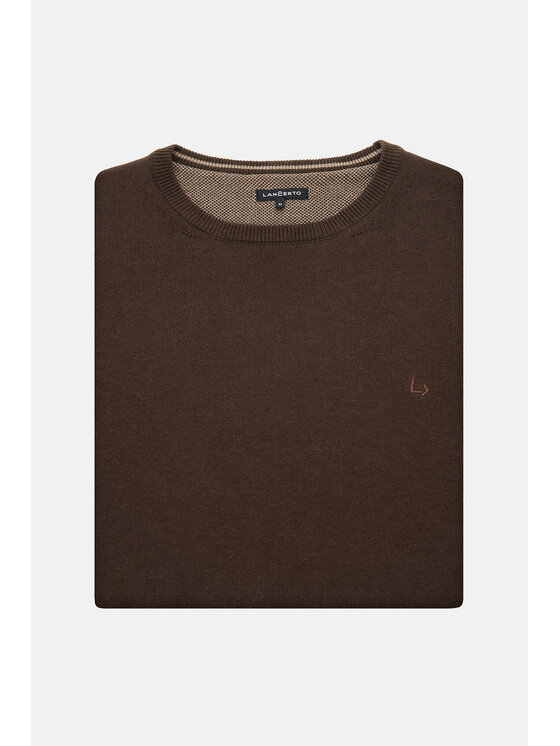 Lancerto Lancerto Sweter Morey SW073223000018 Brązowy Regular Fit