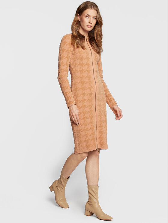 Vestito di maglia FS22WD5002K45601 Marrone Slim