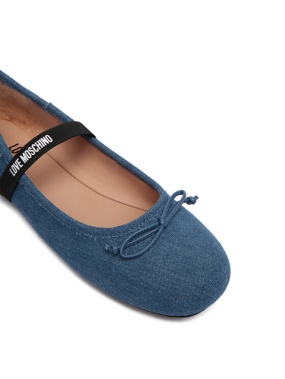 LOVE MOSCHINO LOVE MOSCHINO Baleriny JA11121G1OJO5700 Niebieski