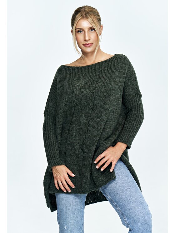 FIGL FIGL Sweter M900 Khaki Oversize