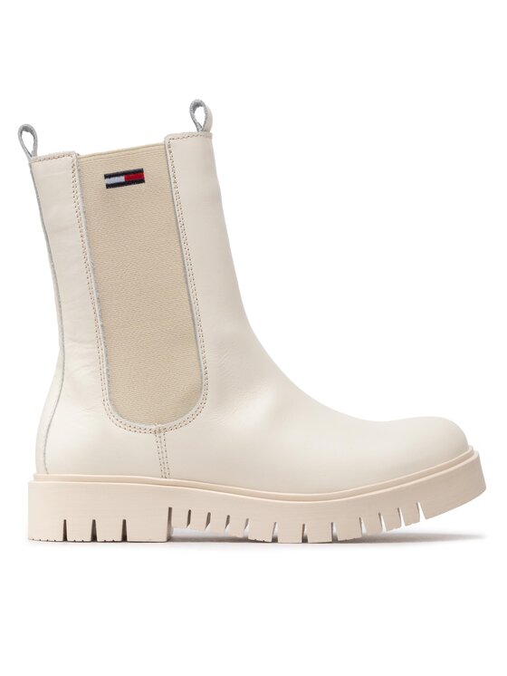 Tommy Jeans Tommy Jeans Μποτάκια με λάστιχο Long Chelsea Boot EN0EN01990 Μπεζ