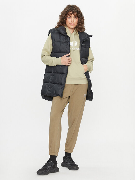 New Balance New Balance Majica dugih rukava Essentials Stacked Logo Hoodie WT31533 Zelena Regular Fit
