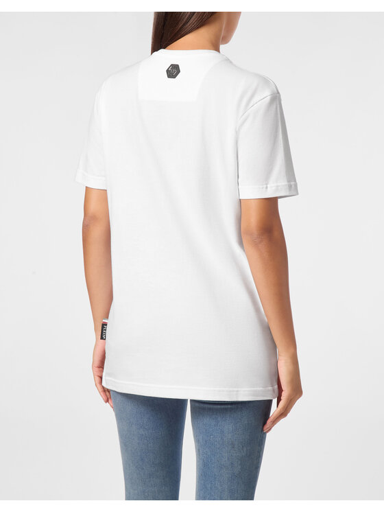 PHILIPP PLEIN PHILIPP PLEIN T-Shirt 19847 Biały Over Fit