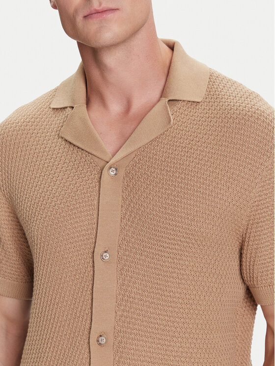 BOSS BOSS Kardigan C-Iconico 50543163 Beżowy Regular Fit