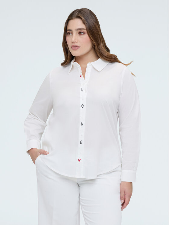 Fiorella Rubino Fiorella Rubino Camicia 5046T001450N011 Bianco Regular Fit