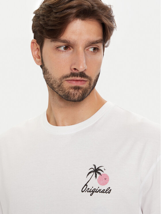 Jack & Jones Jack & Jones Tričko Bradley 12264414 Biela Relaxed Fit