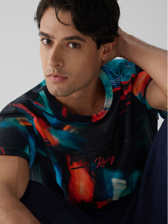 4F 4F T-Shirt PIT STOP Kolorowy Regular Fit