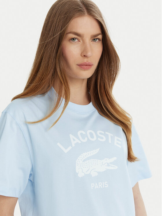 Lacoste Lacoste T-shirt TH2733 Svijetloplava Regular Fit