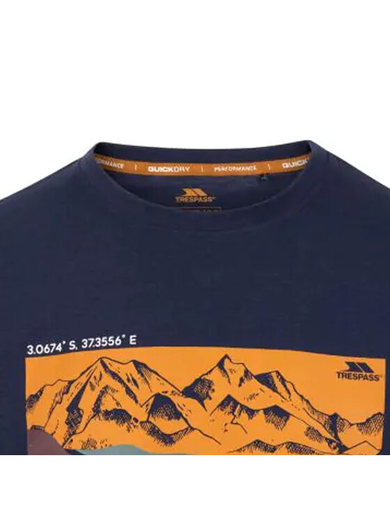 Trespass Trespass T-Shirt Flinder Granatowy Long Fit