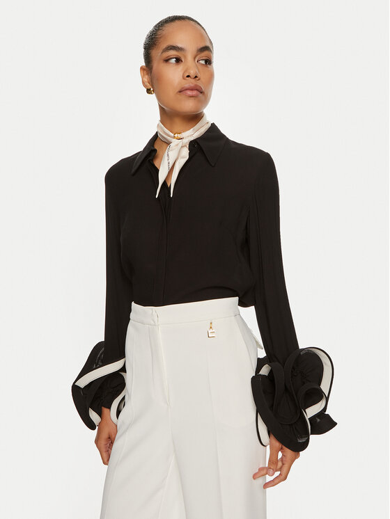 Elisabetta Franchi Elisabetta Franchi Košulja CA-T9-647E2-V490 Crna Regular Fit