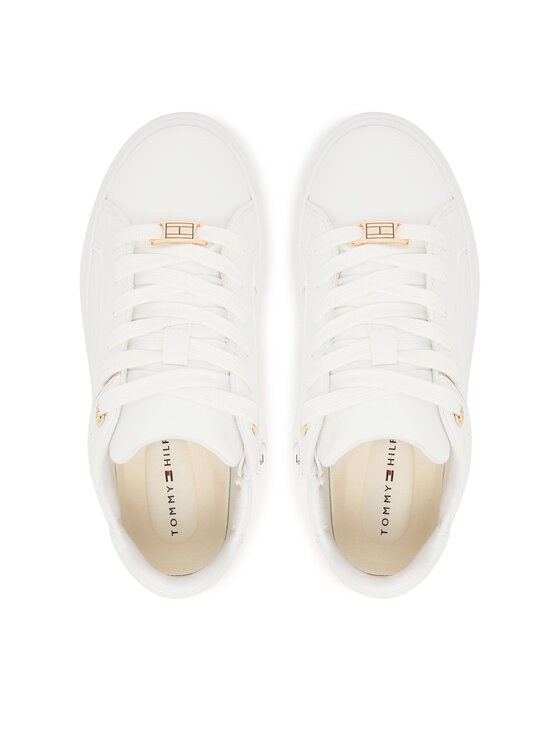 Tommy Hilfiger Tommy Hilfiger Сникърси Low Cut Lace Up Sneaker T3A9-33982-1355 S Бял