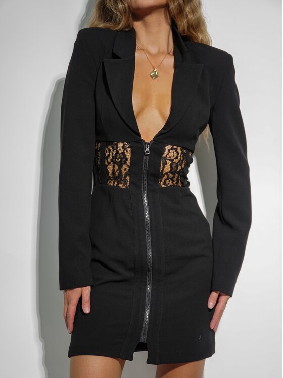 LilaLou LilaLou Sukienka wieczorowa Selena Czarny Slim Fit