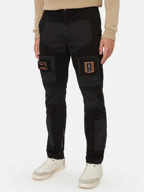 Aeronautica Militare Aeronautica Militare Pantaloni cargo 262PA1664UCT04241 Negru Regular Fit