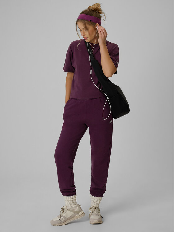 4F 4F T-Shirt BASIC+ Fioletowy Loose Fit