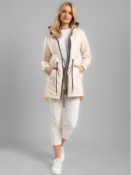 Perso Perso Kurtka damska BLE238787F Beżowy Regular Fit