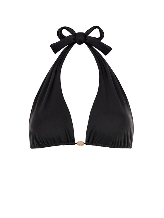 Miss Lou Miss Lou Bikini pezzo sopra G-TT1-CZ Nero