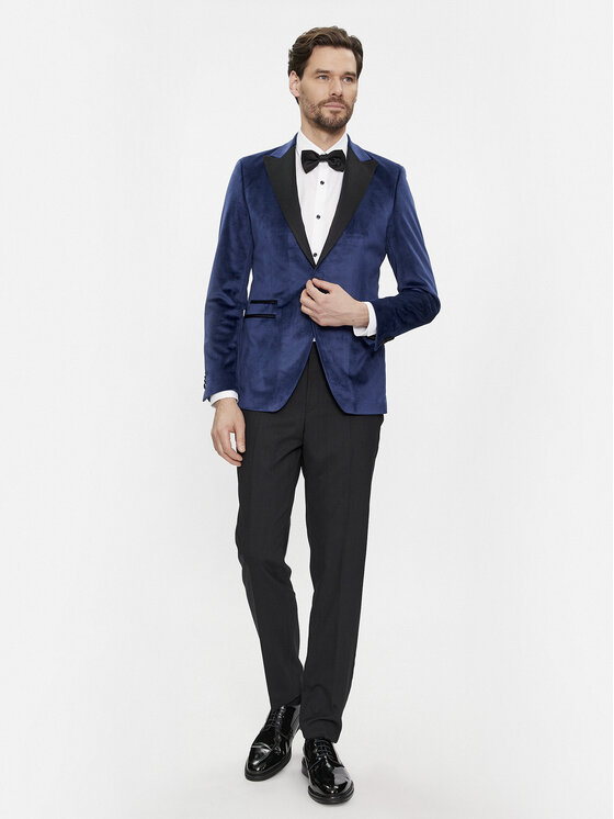 KARL LAGERFELD KARL LAGERFELD Marynarka 155270 541009 Granatowy Slim Fit