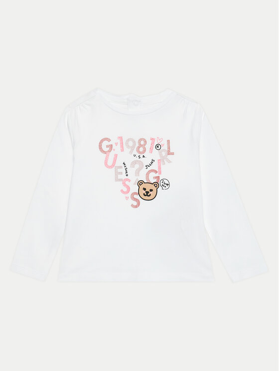 Guess Blúzka K4BI05 J1314 Biela Regular Fit