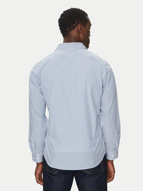 Calvin Klein Calvin Klein Košulja Poplin Stripe L/S Shirt K10K114445 Plava Regular Fit