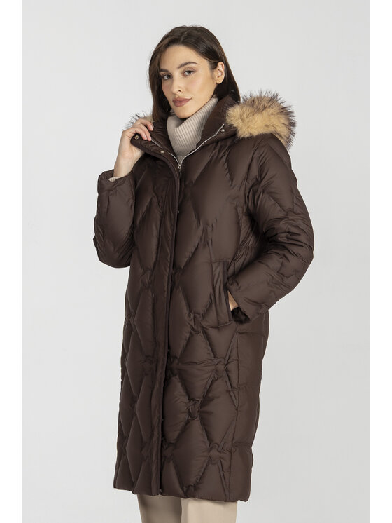 Deni Cler Milano Deni Cler Milano Kurtka zimowa T-DC-9058-E5-40-70-1 Brązowy Regular Fit